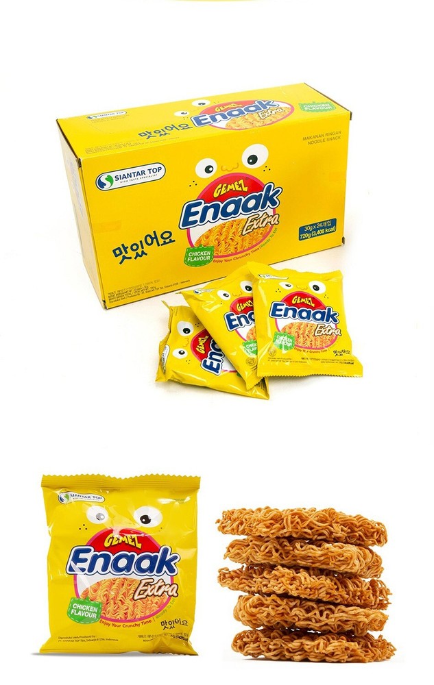 [GEMEZ] ENAAK EXTRA NOODLE SNACK CHICKEN FLAVOUR [30gX24EA]