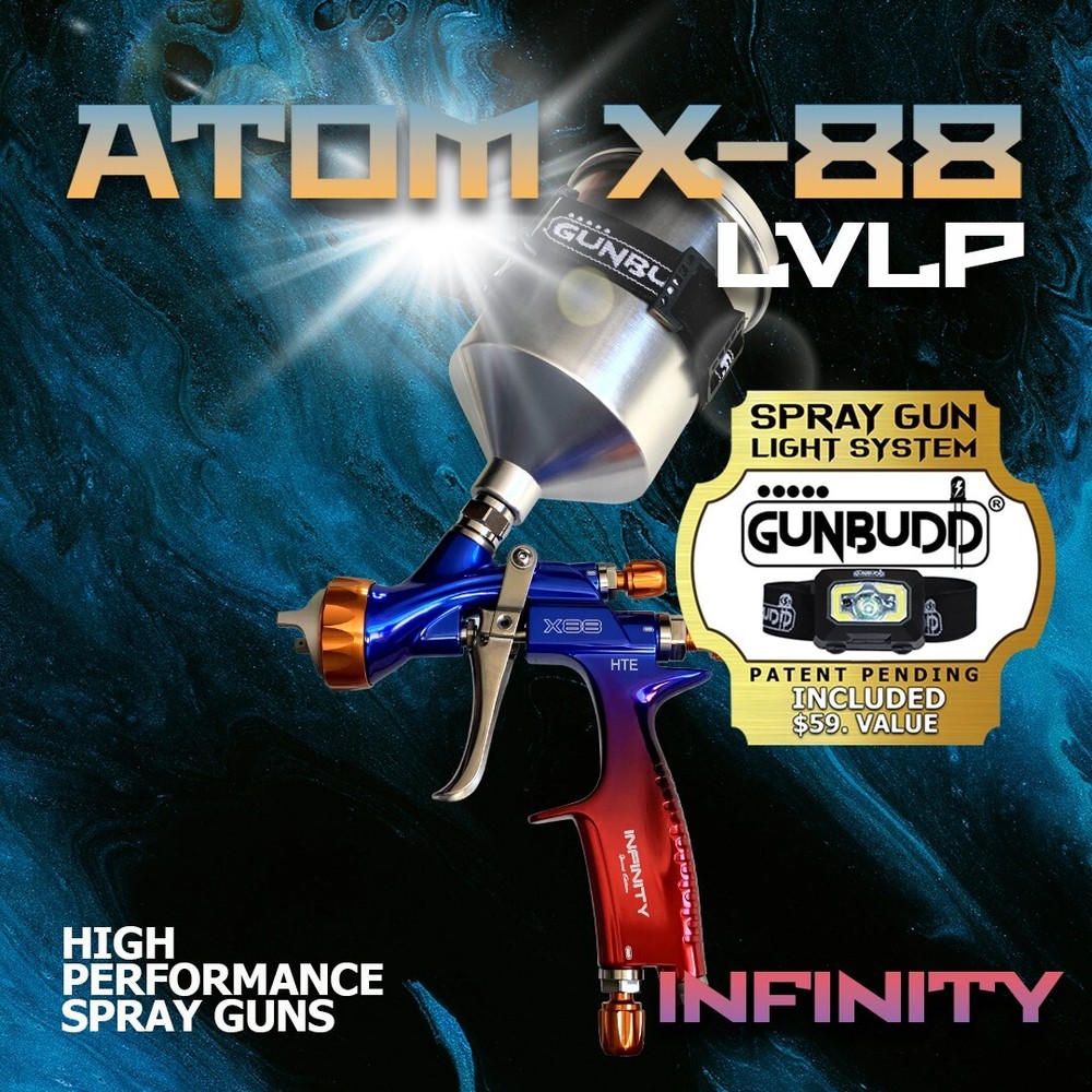 Professional Atom X88 INFINITY Spray Gun | Dual Tip Set | Automotive