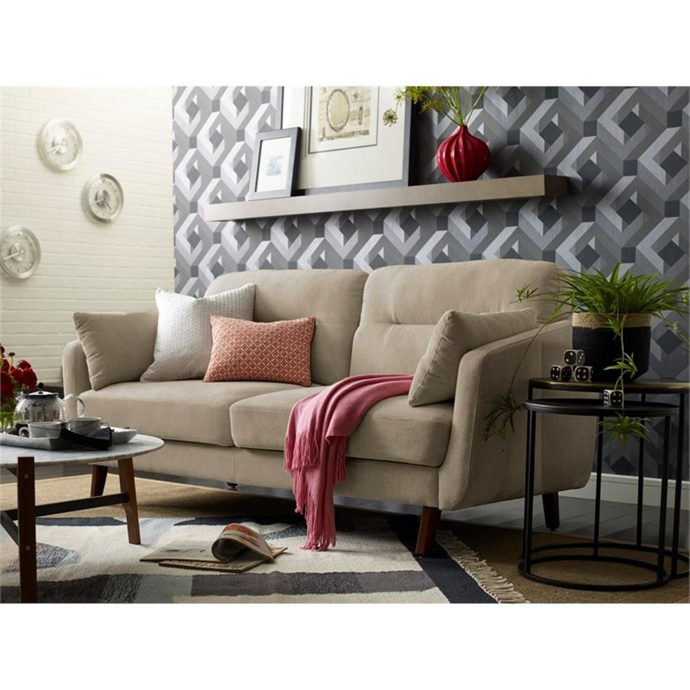 Elle Decor Chloe Loveseat in Beige