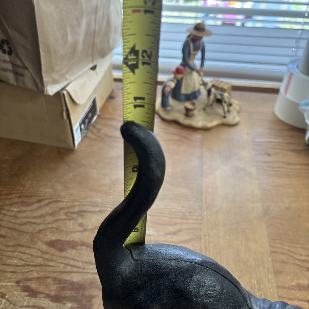 Cast Iron Black Cat Arched Back