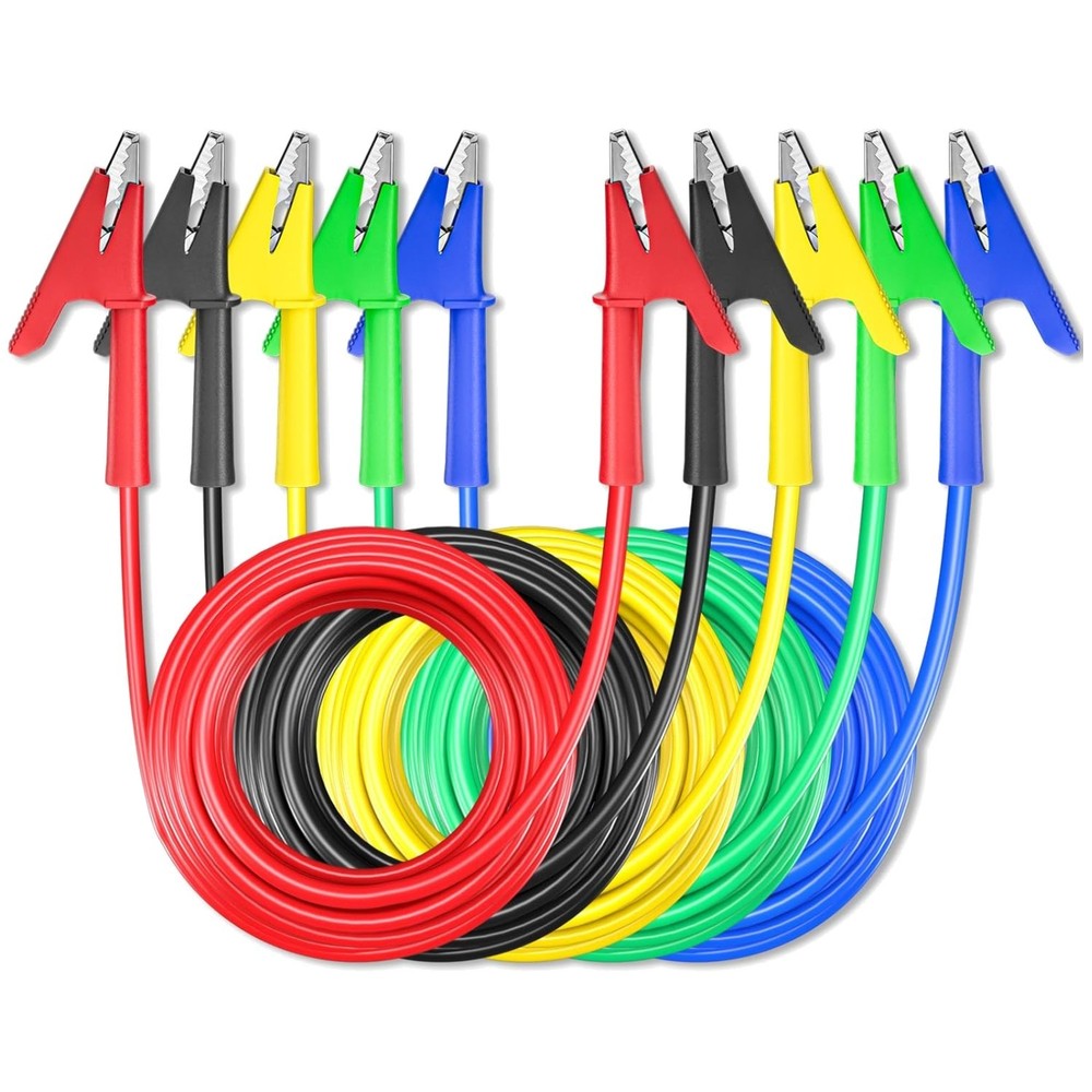 Flexible Copper Cable - 5PCS Alligator Clips  Leads
