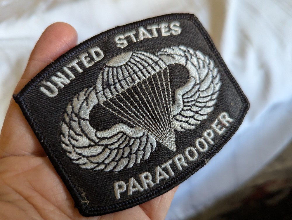United States Paratrooper embroidered patch 3" x 3.5"
