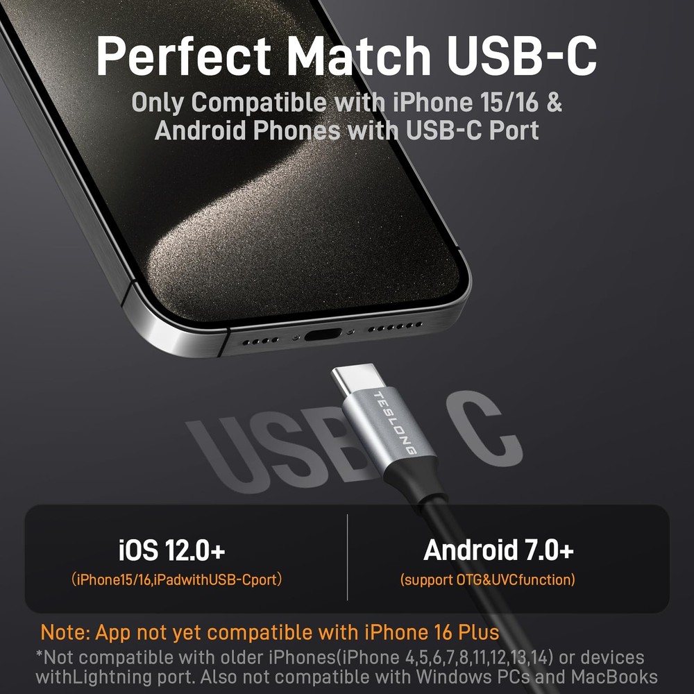 HD Borescope Camera 16.5ft Autofocus