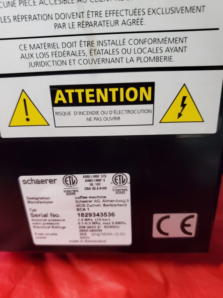 beautiful SCHAERER Coffee Art Plus SCA1 AUTOMATIC ESPRESSO MACHINE 3 GRINDERS