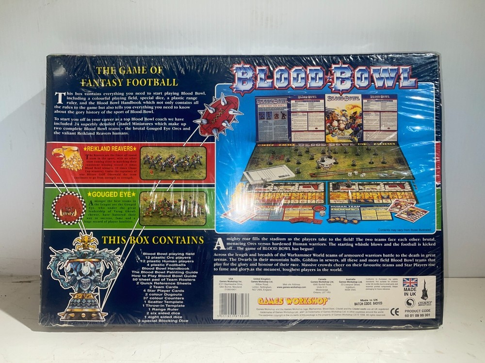Blood Bowl Third Edition (1998) - Games Workshop Warhammer SEALED
