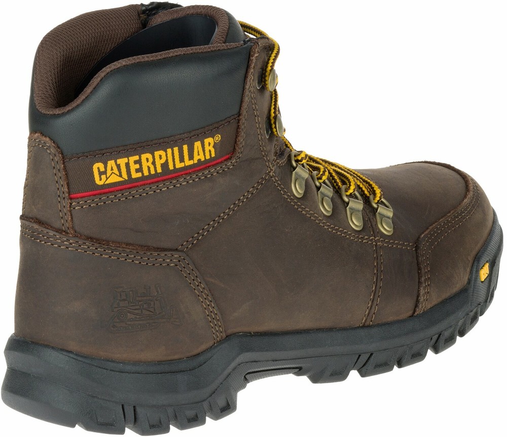 Men's Caterpillar Outline Work Boot Soft Toe Seal Brown P74087