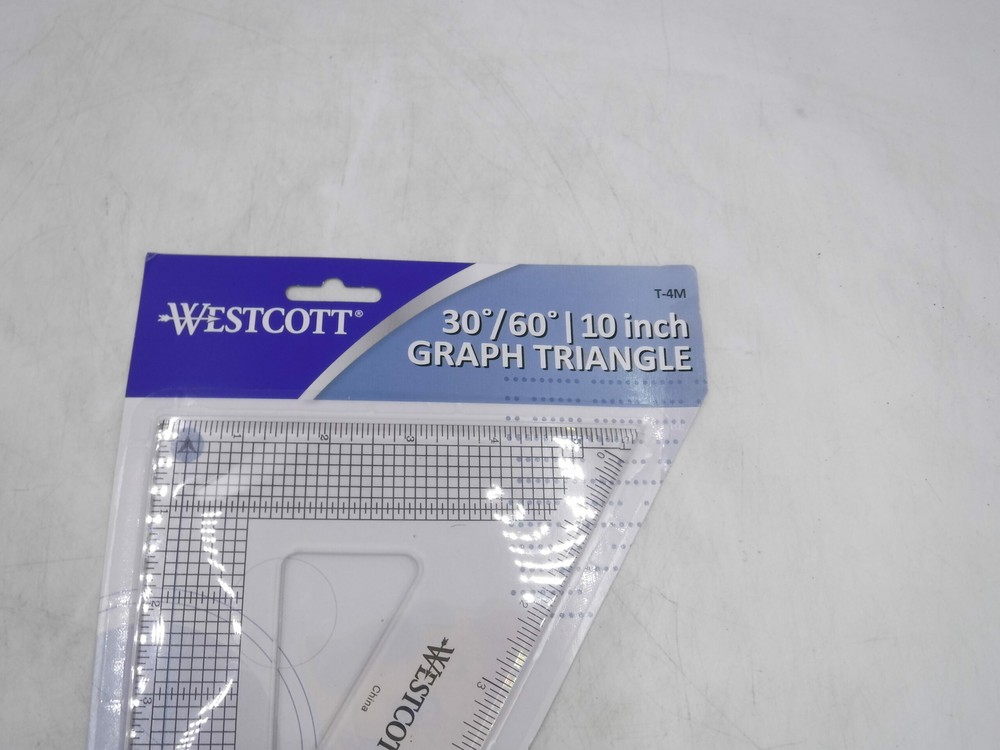 Westcott Gridded Triangle - 10'', 30-60 Degree beveled edge