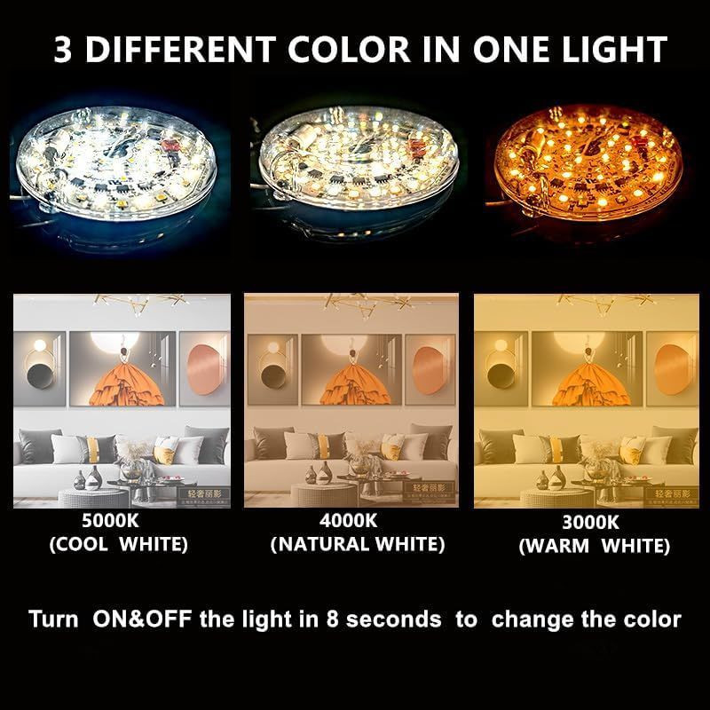 4“ 18W Color Changeable Ceiling Fan LED Light Replacement, White