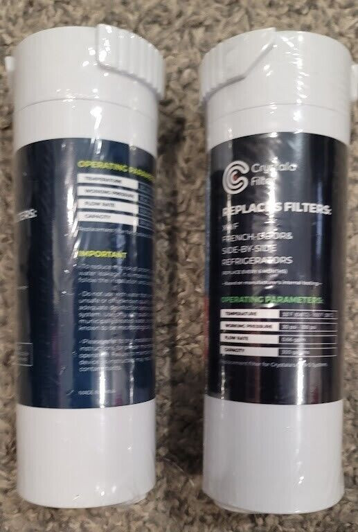 (2 PK) Crystala CF9 Refrigerator Water Filter for GE XWF (NOT XWFE) - FREE SHIP!