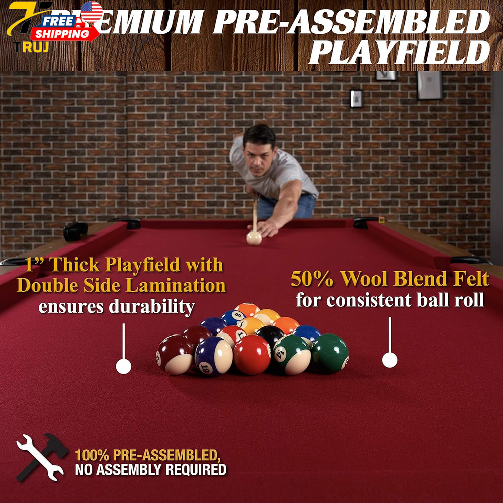Multiple Styles Pool Table Preassembled Playfields with Complete Billiard Access