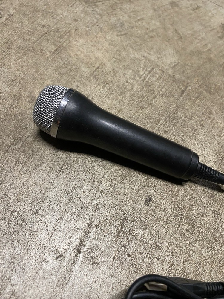 Logitech Rock Band USB Karaoke Microphone Handheld Stand-Held Black Silver USB