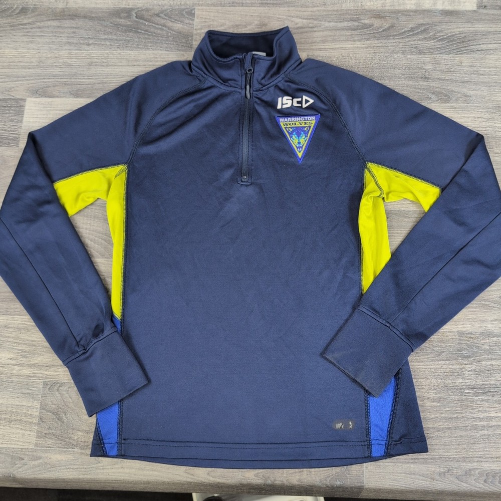 Warrington Wolves Men’s Training Tracksuit Jacket Quarter Zip Size Medium Rugby