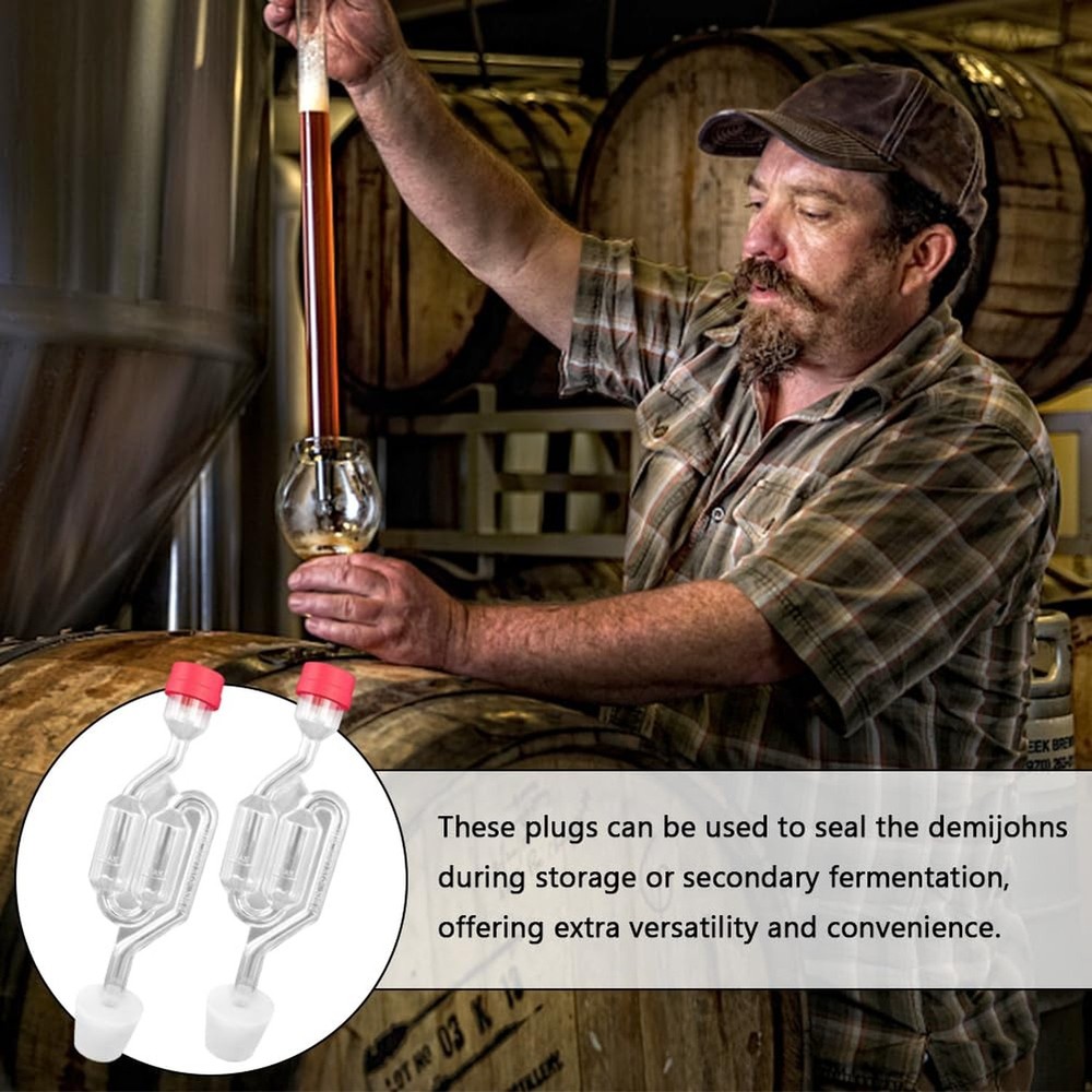 2pcs Fermentation Airlock, Brewing Airlock Plastic, Fermentation Valve Bubble...