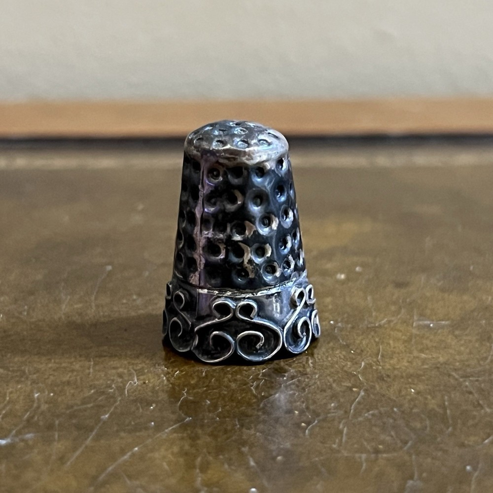Antique Victorian Sterling Silver Thimble