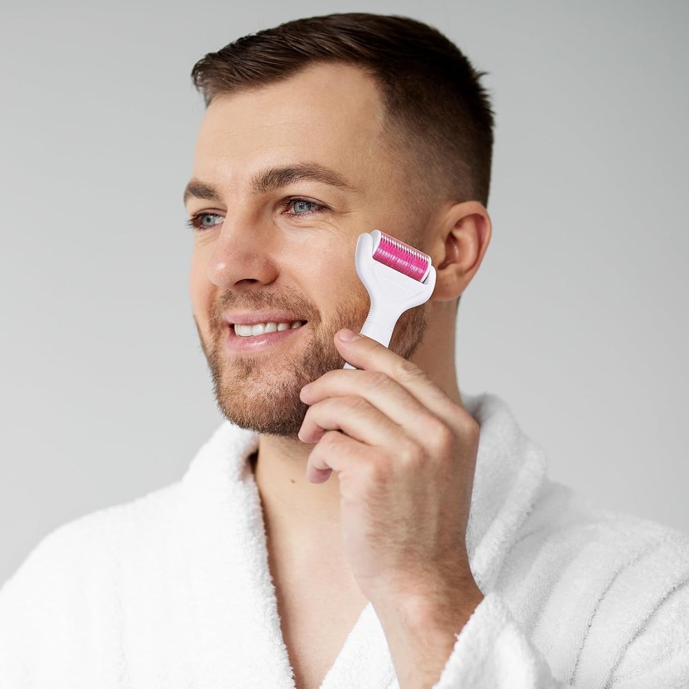White Roller for Face and Body 6in1 Roller Kit Micro Roller with Replace Heads