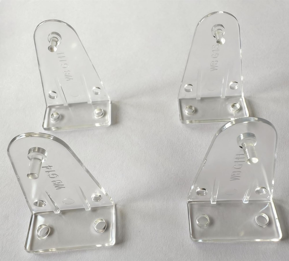 10pcs Hold Down Brackets Clear Plastic Blinds Bottom Rail Holder Clips Replac...