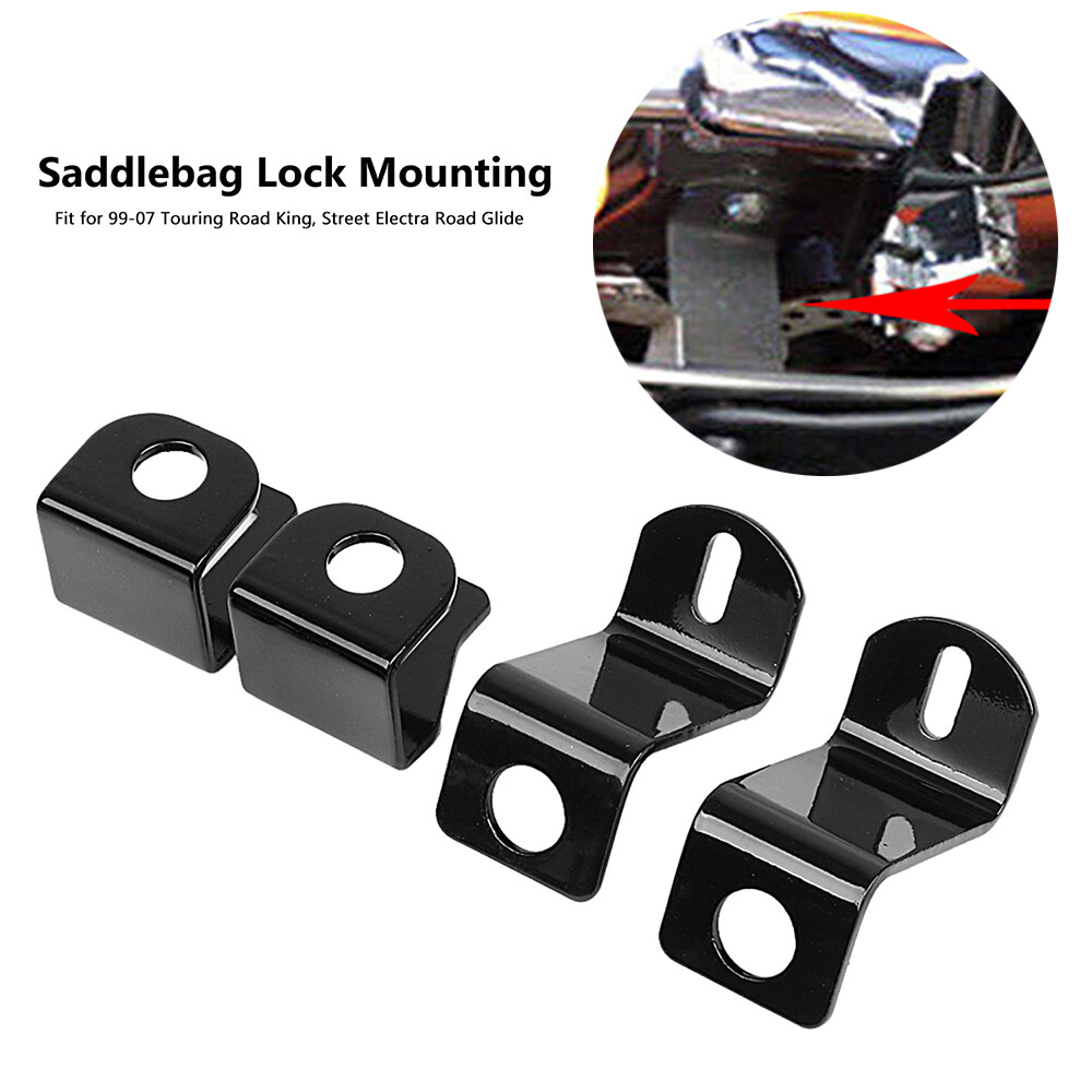 Saddlebag Lock Security Hardware Mounting Kit For Harley Road King Electra Glide