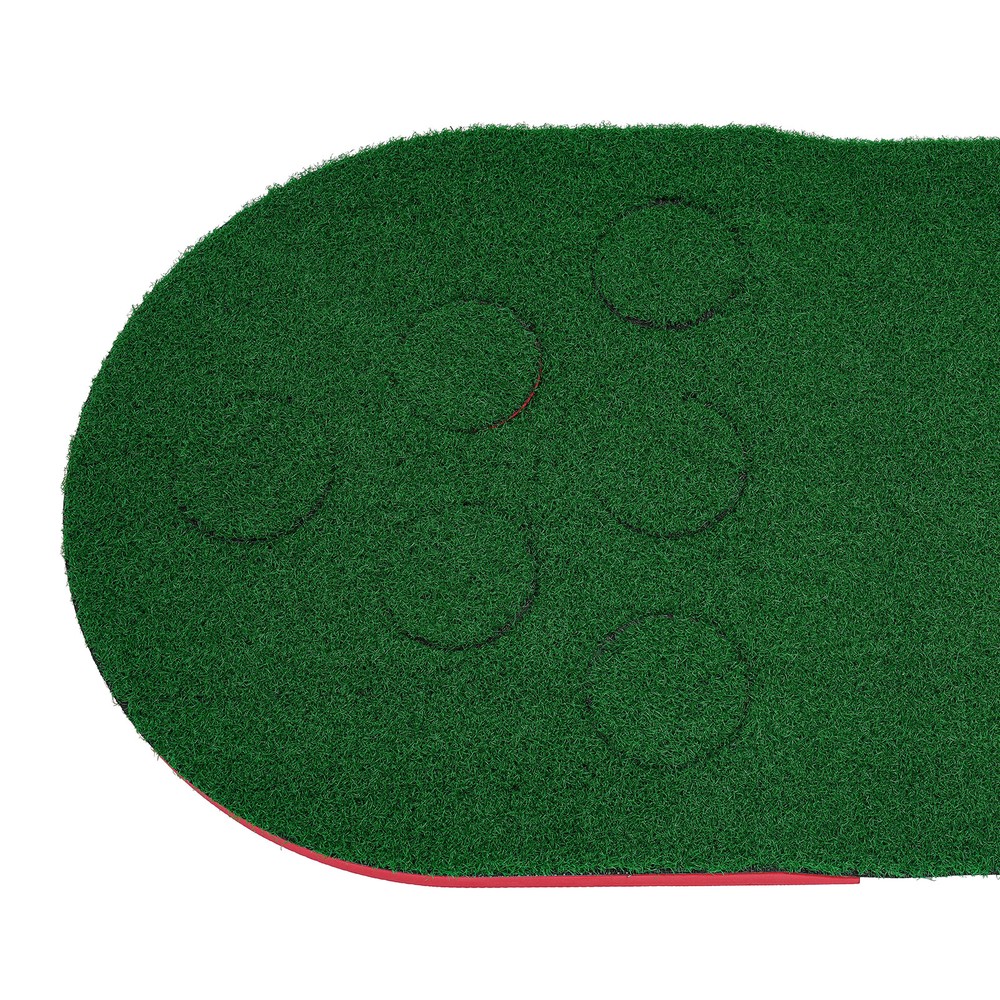 Golf Course Mat Golf Training Aids with Adjustable Clubs+2* Golf Balls Green&Red