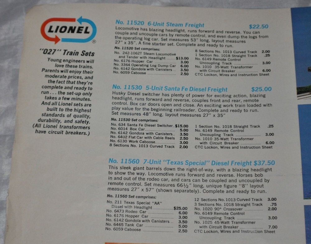 1966 Lionel Train Catalog