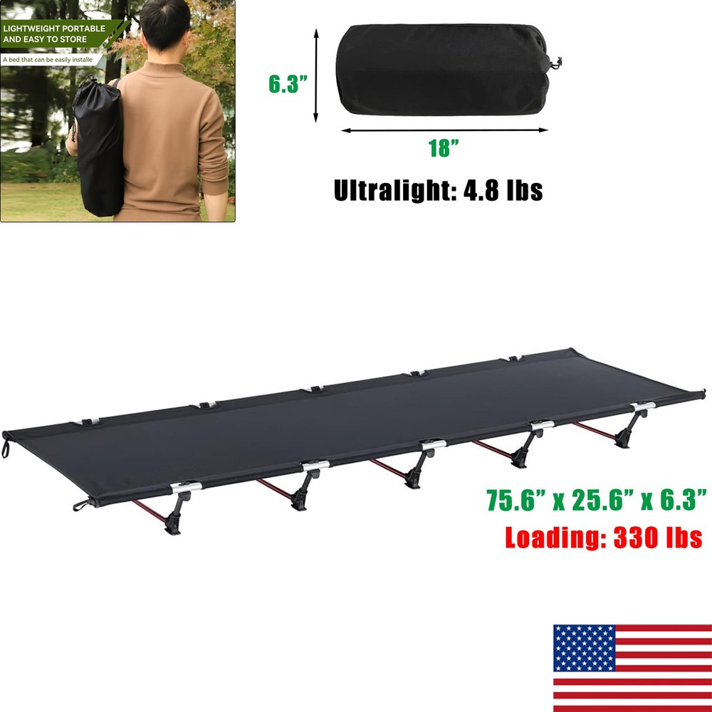 Portable Camping Cot Sleeping Cot Ultralight Backpacking Cot Bed for Outdoor