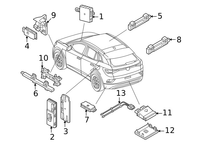 Genuine Volkswagen Control Module 4KE-959-107-A