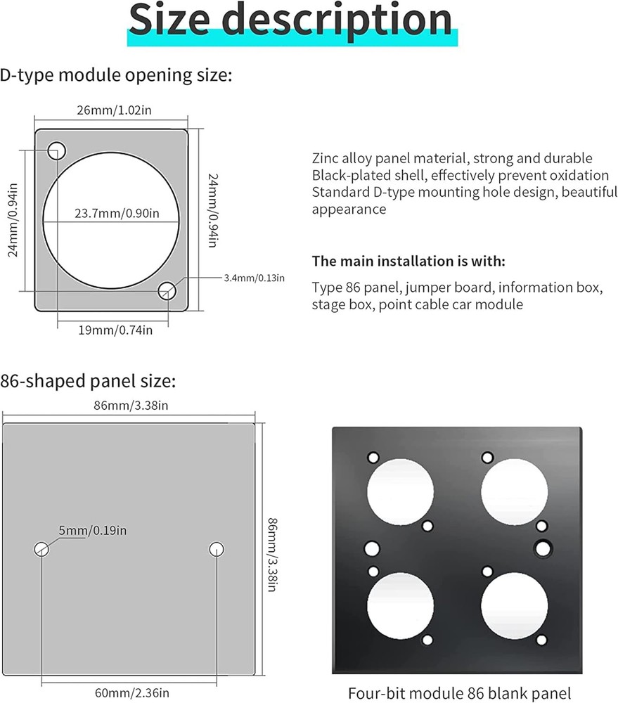 D Type Panel Mount Adapter Coupler USB C 3.1 Female to Panel...
