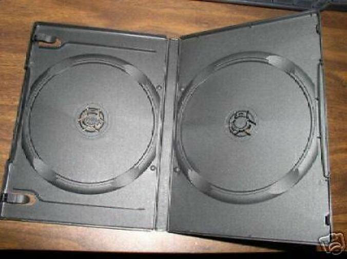 100 PCS New Quality 14MM Double DVD Cases with Booklet Clips, Black- PSD31VM