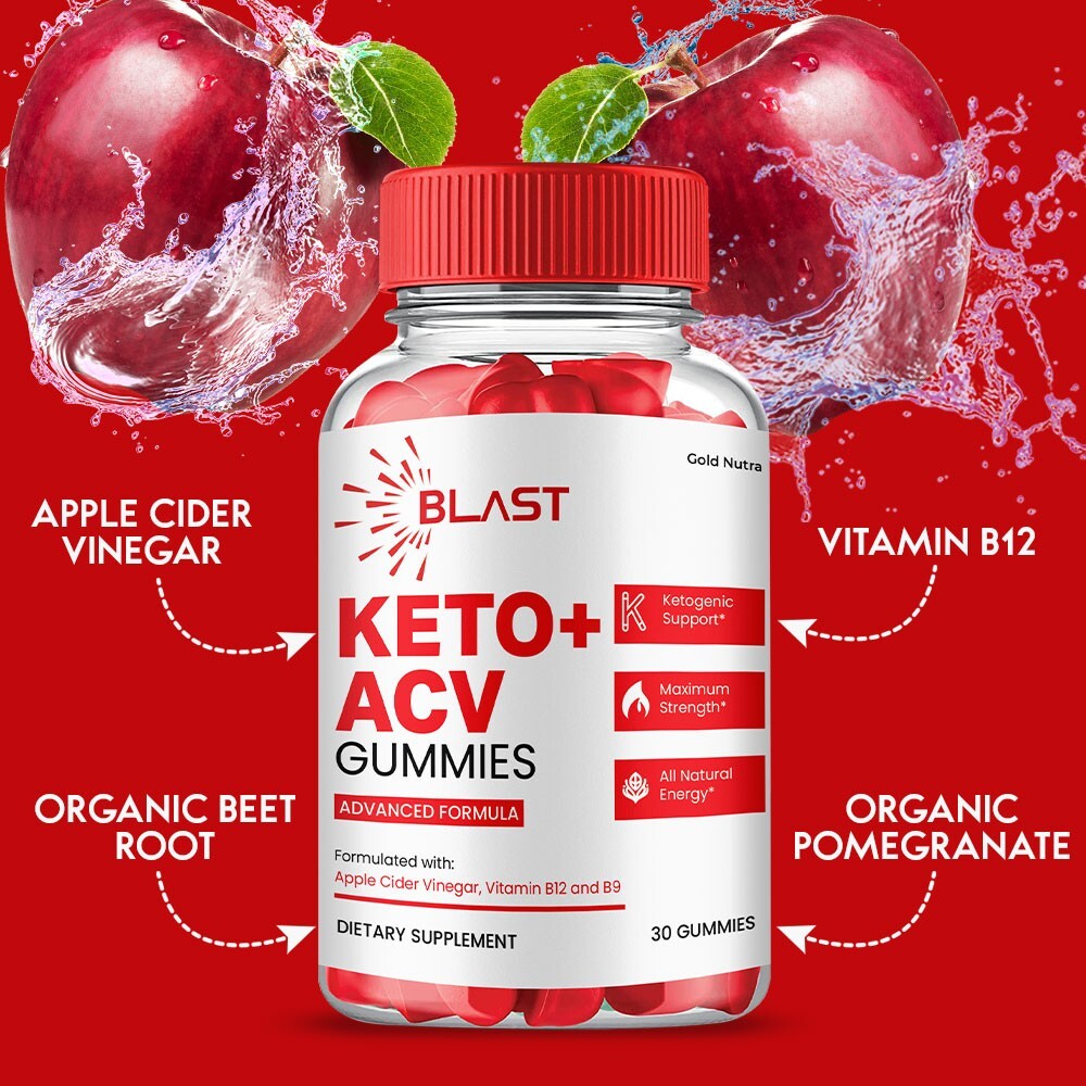 Blast Keto ACV Gummies, Max Strength Formula, BlastKeto + ACV Gummies (2 Pack)