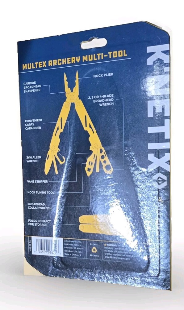 K’netix Multex Archery Multi-Tool 15 Tool + Wrench Sharpener Nock Tuning NEW