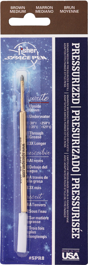 New Fisher Space Pen Brown Medium Ink Refill SPR8