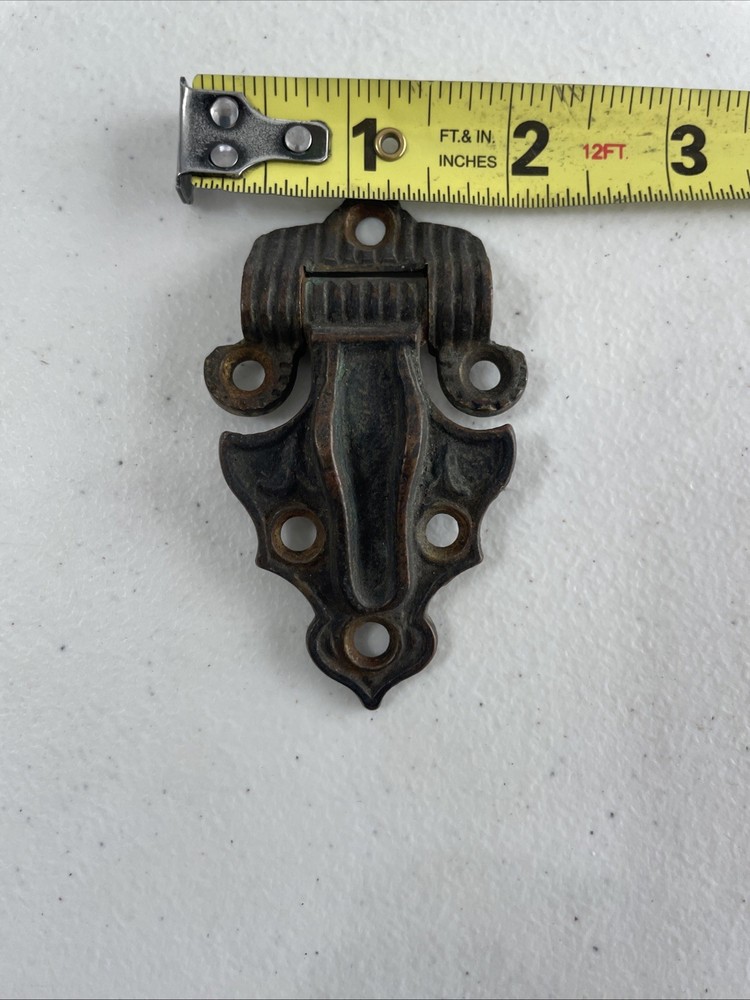 Vintage Brass Icebox Hinge-No Screws.