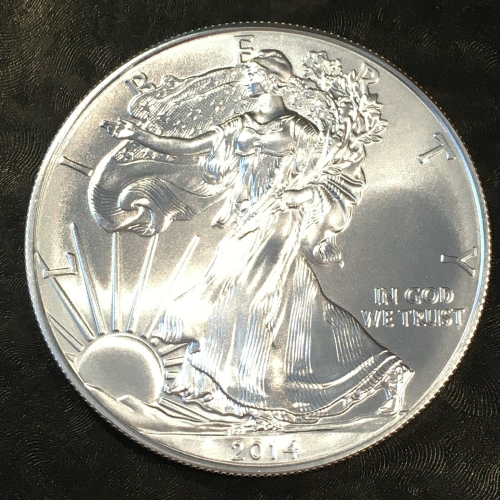 2014 Uncirculated American Silver Eagle US Mint Issue 1oz Pure Silver #J003