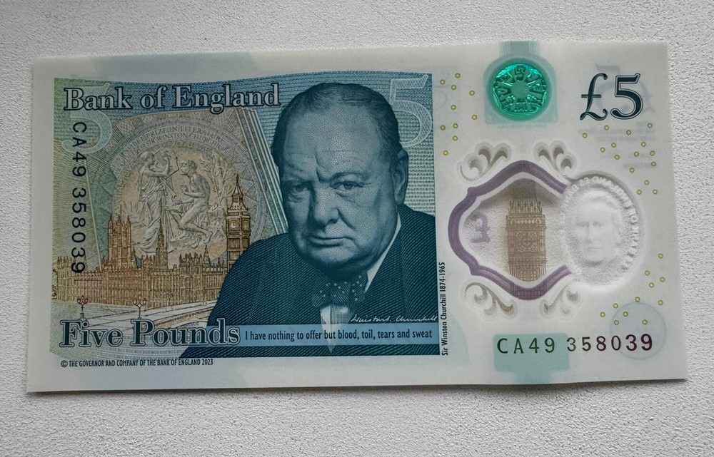 King Charles £5 note Mint uncirculated. Issued 5 June 2024.