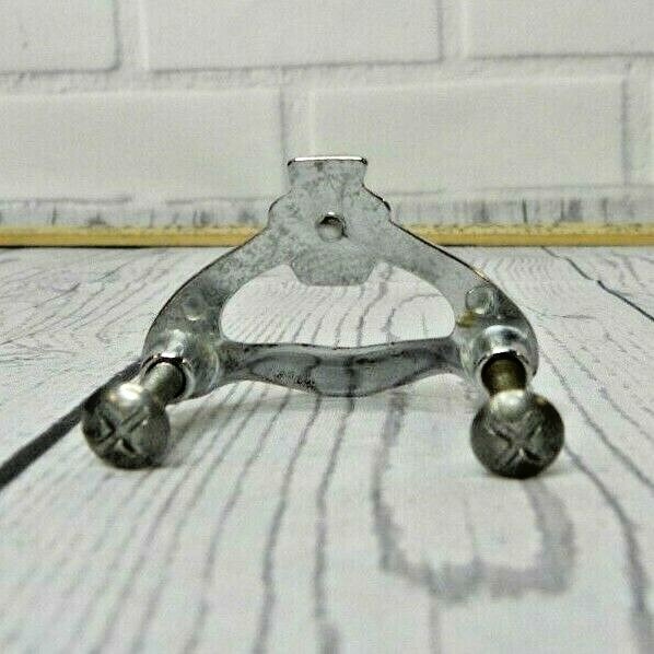 Vintage Chrome Small MidCentury Modern Deco Hardware Cabinet Handle Drawer Pull