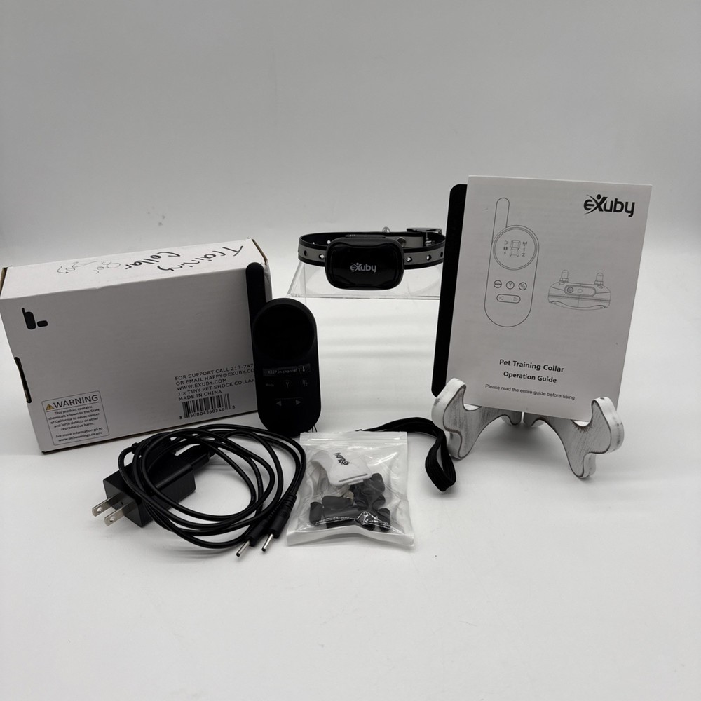 eXuby - Tiny Shock Collar for Small Dogs 5-15lbs - Black Remote