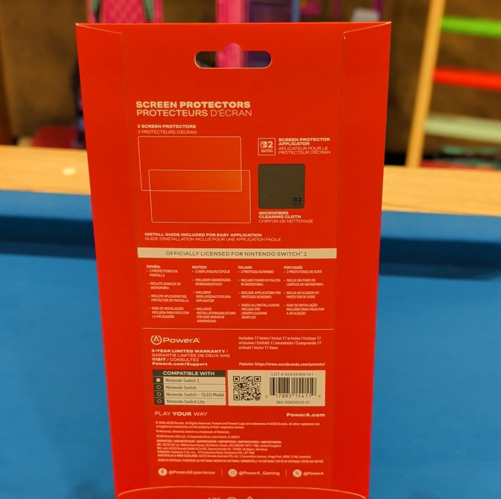 PowerA Anti-Scratch Screen Protector 2 Pack for Nintendo Switch 2 ONLY