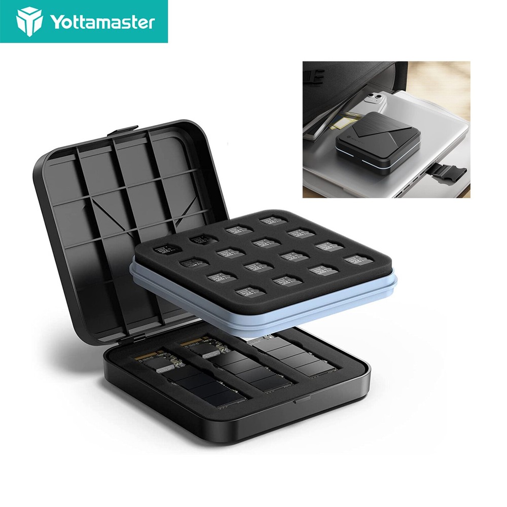 Fit For Micro SD M.2 SSD CF Memory Card Protection Case Holder Protector Storage