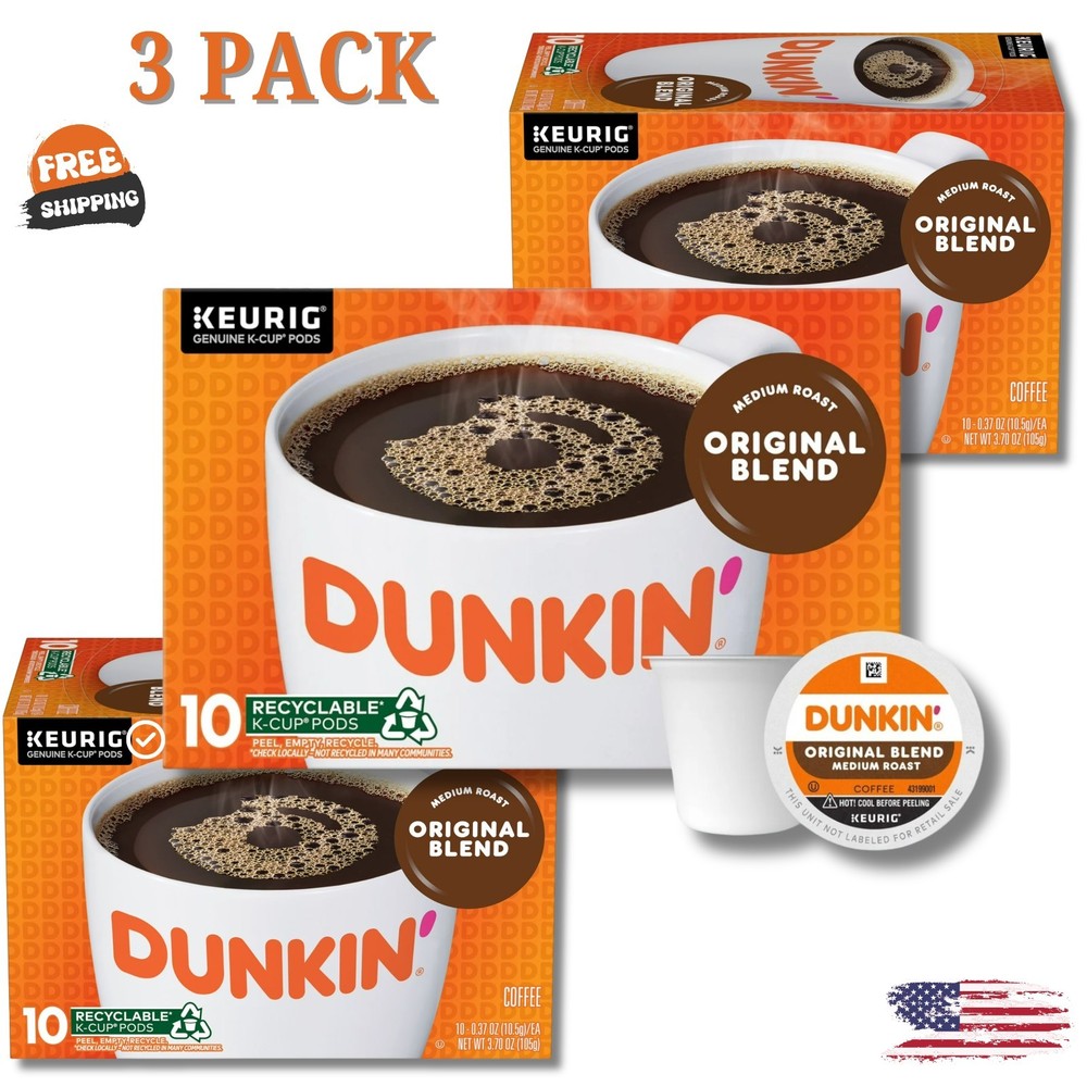 Dunkin' Original Blend Coffee, Medium Roast, 30 count. Free Shipping
