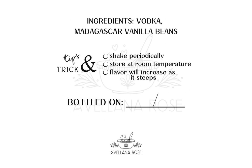 Pure Homemade Vanilla Extract: Madagascar Vanilla 5oz Small Batch