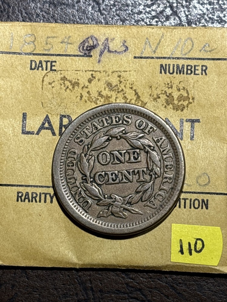 1854 Braided hair Large Cent