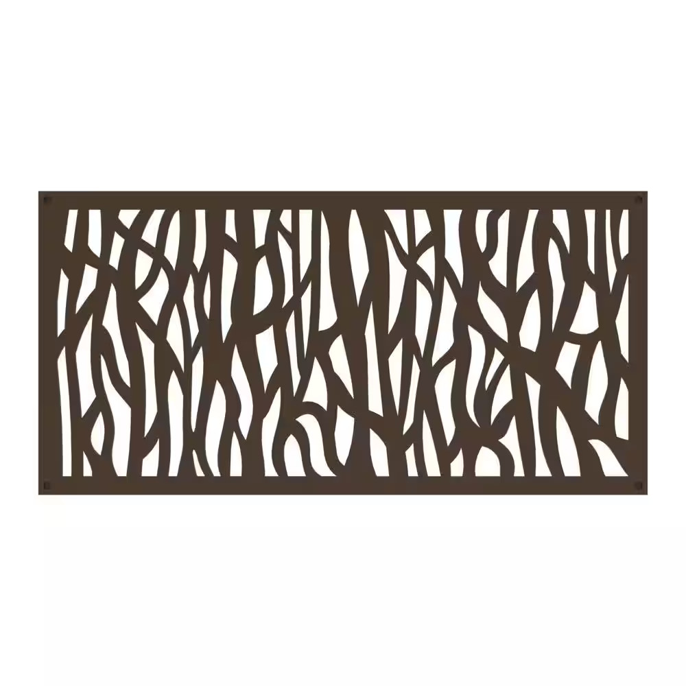 2 Ft. X 4 Ft. Sprig Umber Decorative Screen Panel