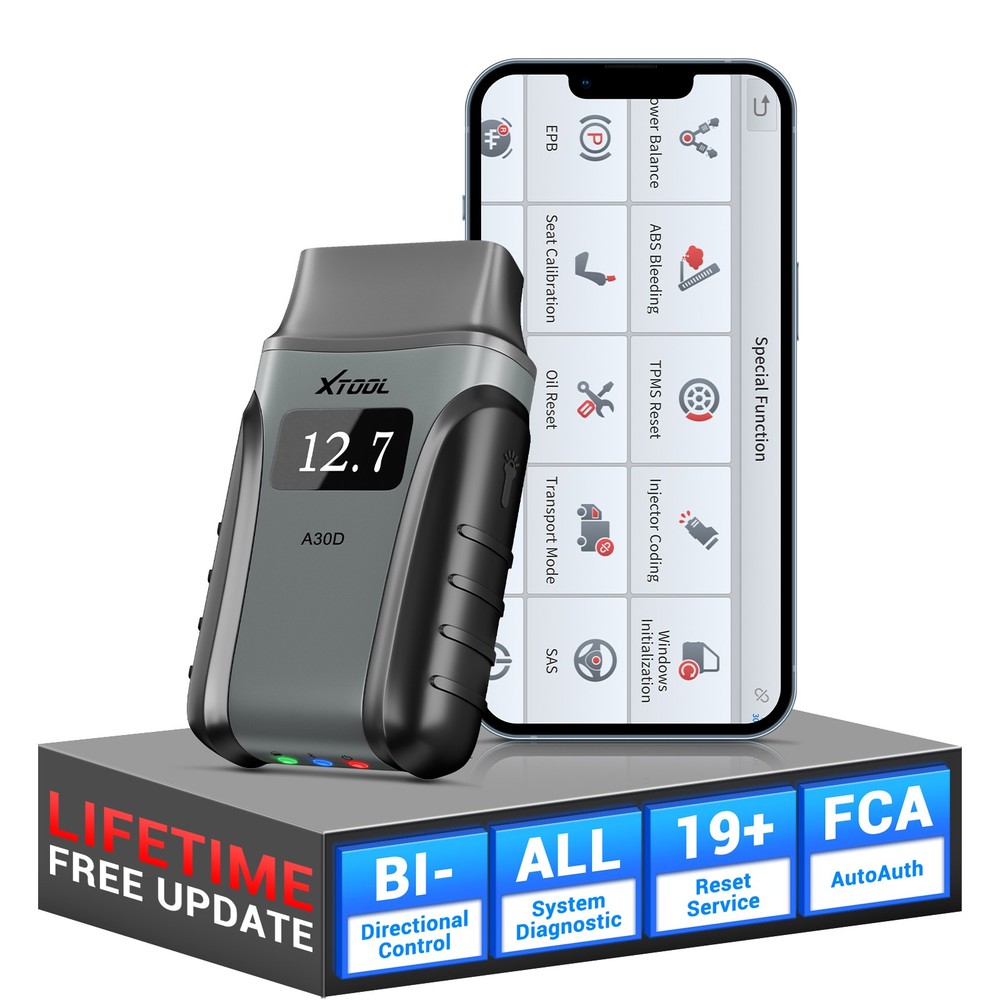 XTOOL A30D V2.0 OBD2 Scanner Bidirectional All System Diagnostic CANFD Code Read
