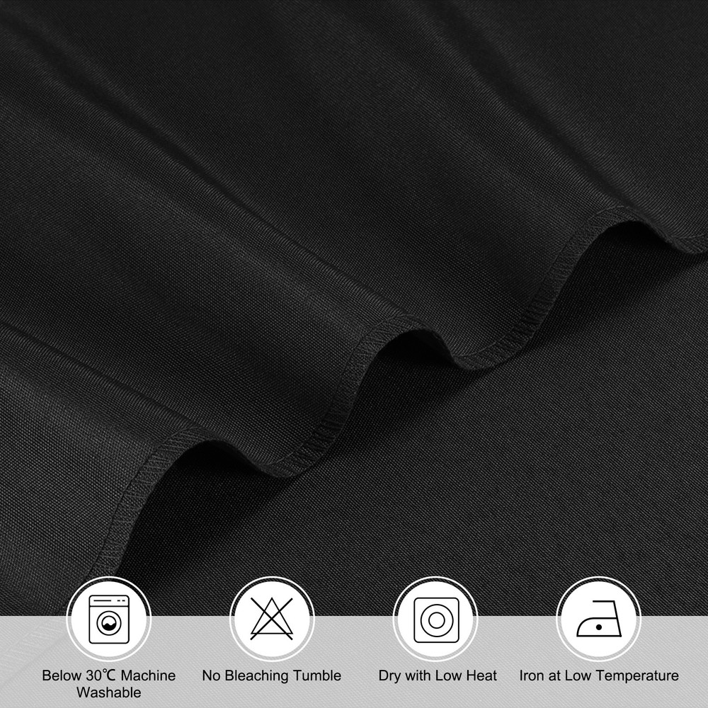 150x300cm Rectangle Tablecloth, Thickened Polyester Table Cloth Black