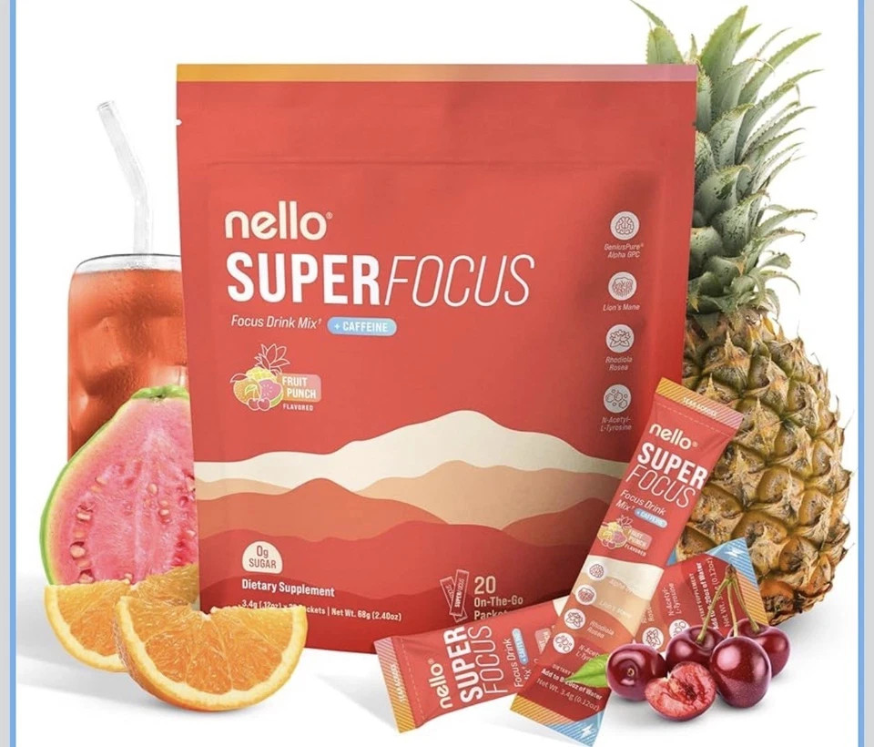 Nello SuperFocus Fruit Punch with Caffeine