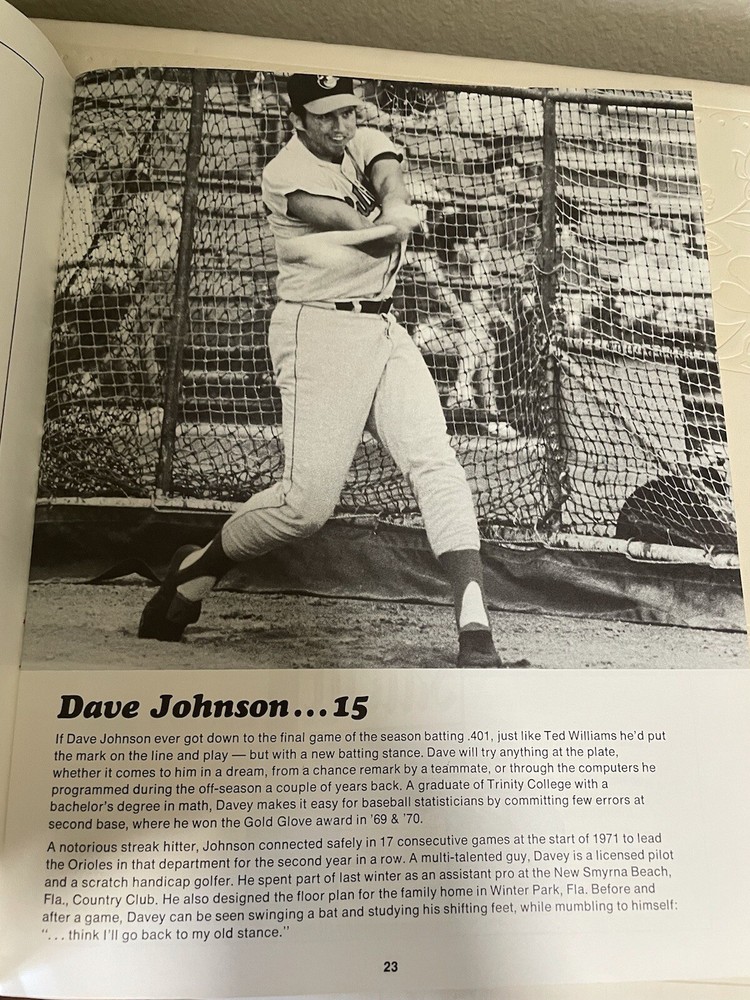 1971 World Series Program. Pirates at Baltimore.