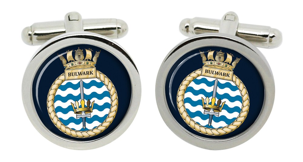 HMS Bulwark, Royal Navy Cufflinks in Box
