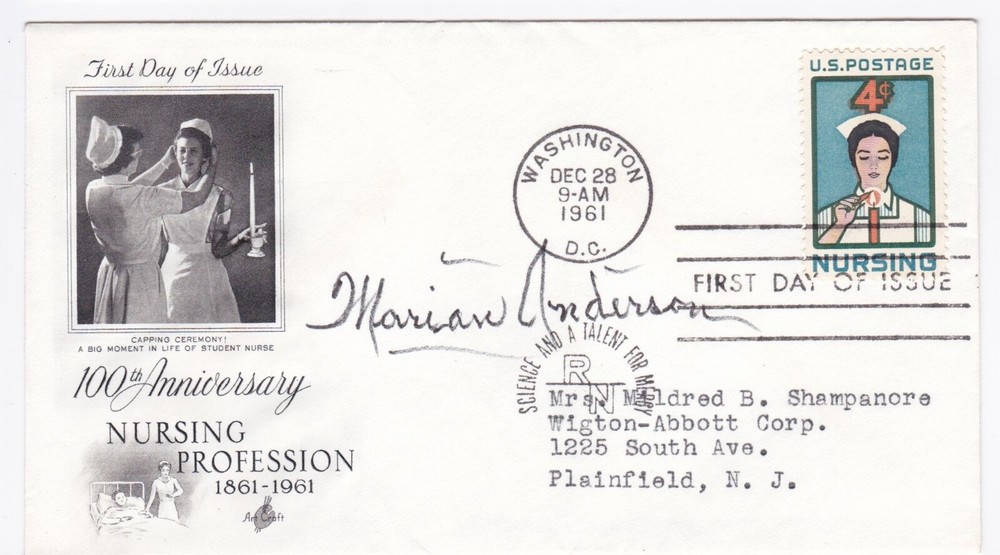 Marion Anderson Signed FDC Envelope