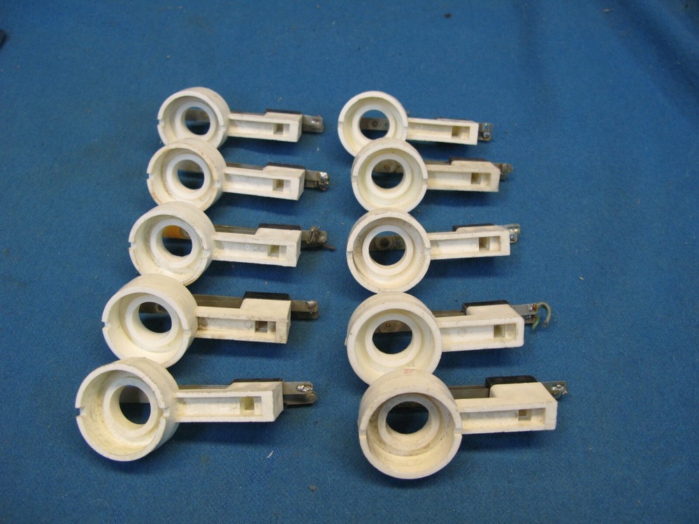 10 Used Leaf Switch Push Button Holders Good Condition Vintage Arcade