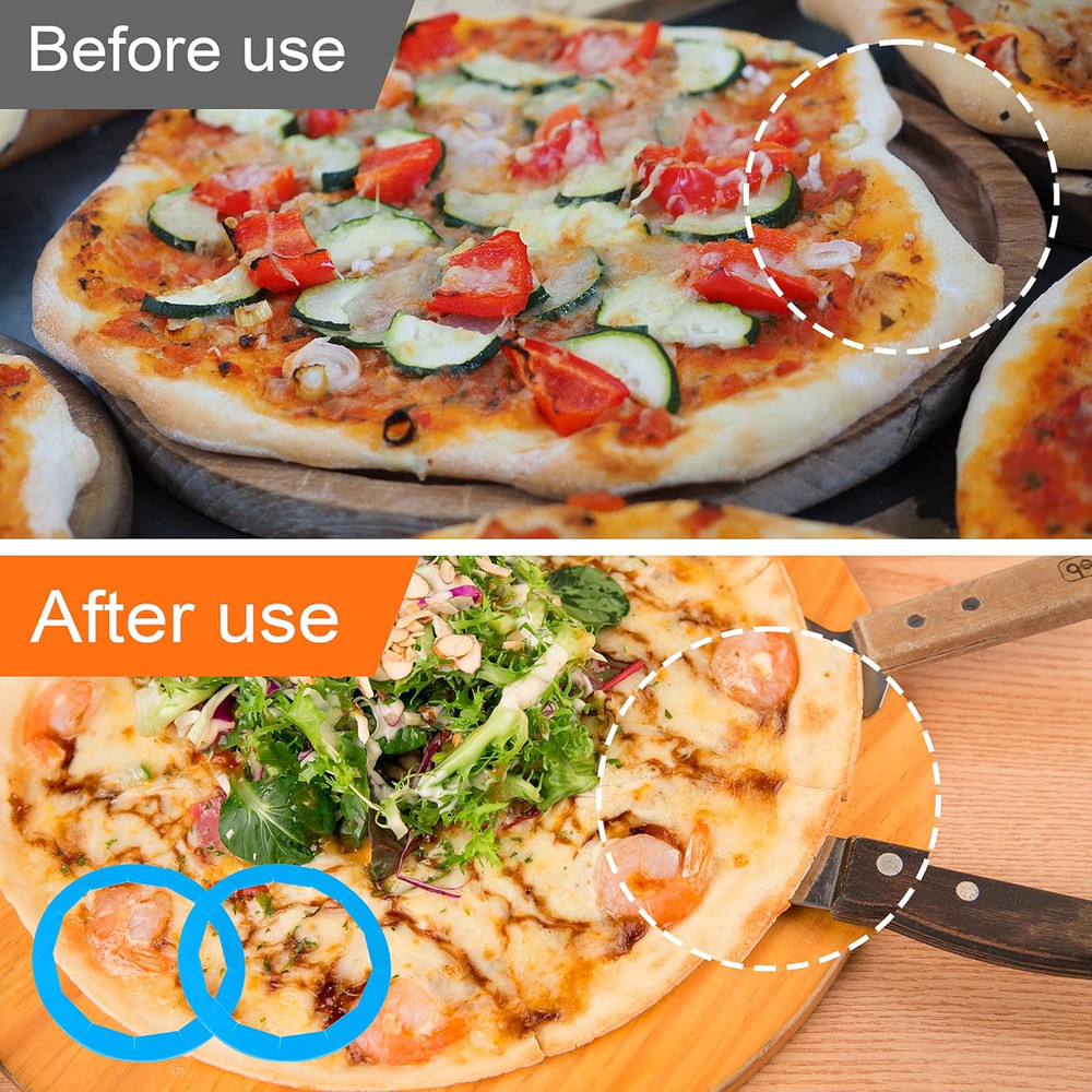 2 Pack Adjustable Pie Crust Shield Silicone Protectors - Bake Crust Protector Co