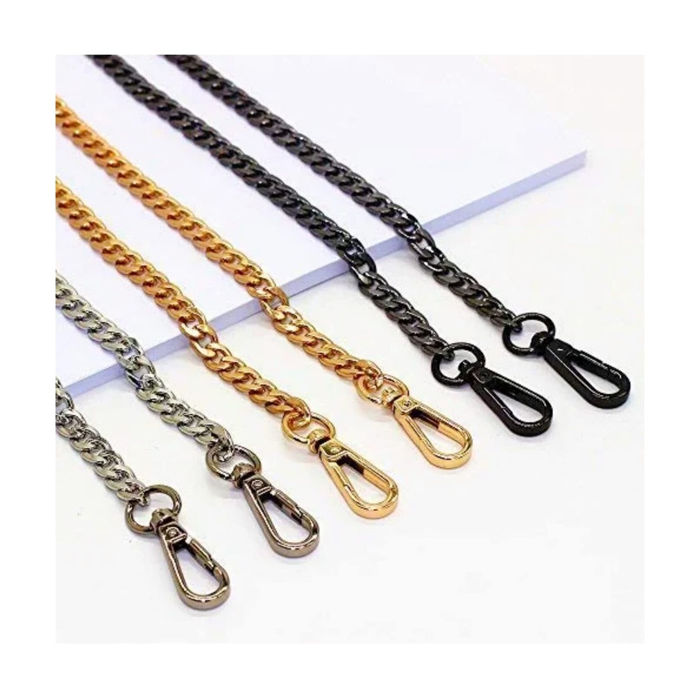 55" DIY Iron Flat Chain Strap Handbag Chains Purse Straps Shoulder